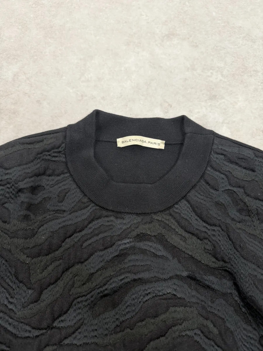 SS2012 Balenciaga Black Contemporary Distressed Sweater - Image 7