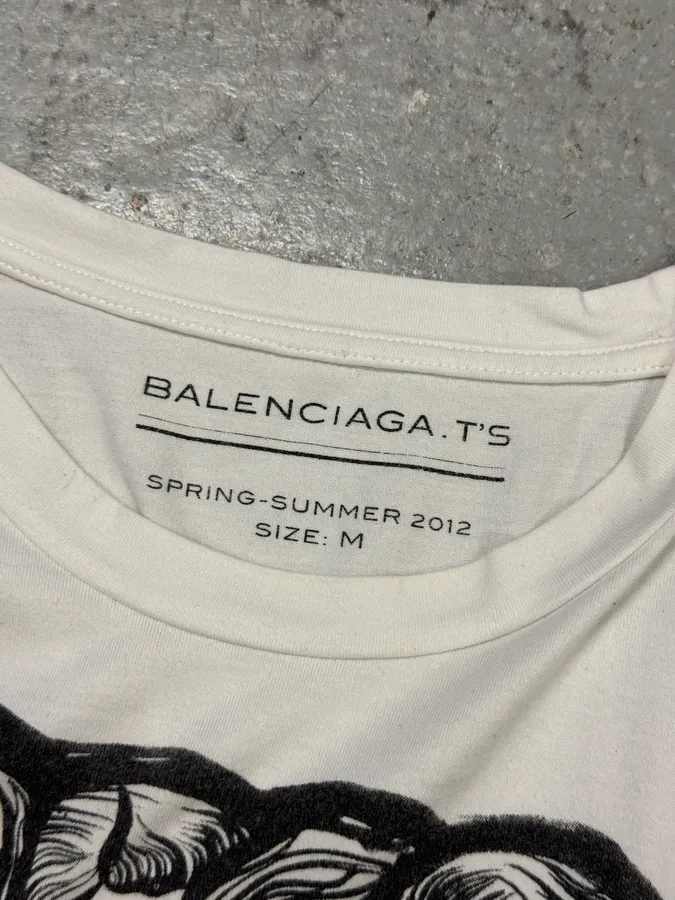 SS2012 Balenciaga White Contemporary T-Shirt - Image 5