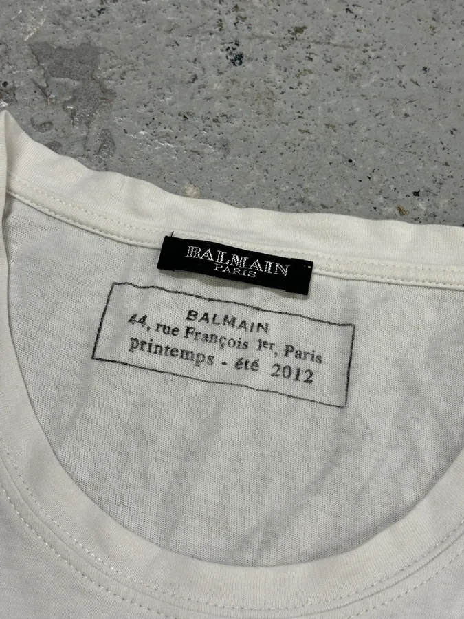 SS2012 Balmain White Bird T-Shirt - Image 8