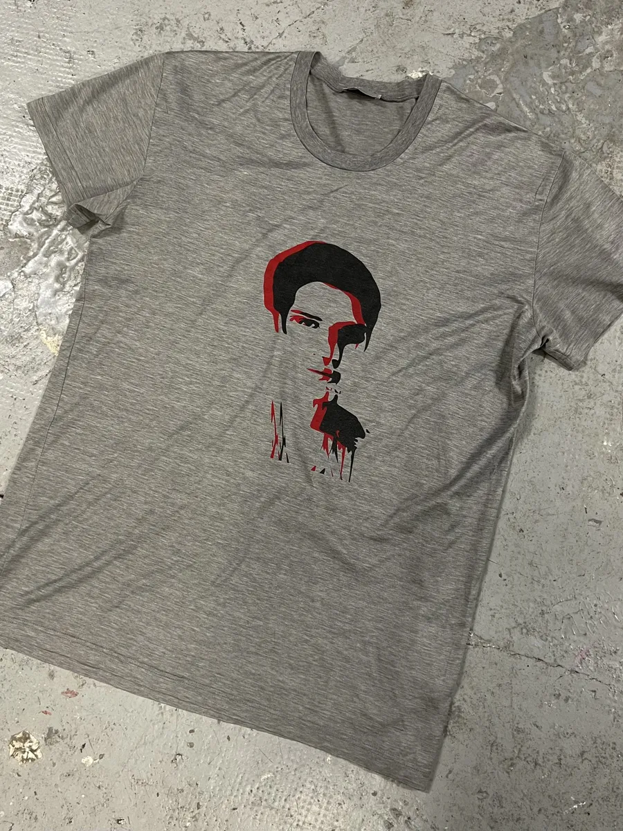 SS2012 Dior Grey Humanoid Red & Black Face Tee-Shirt by Kris Van Assche - Image 6