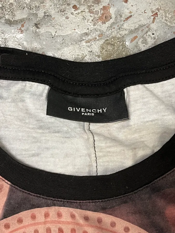 SS2012 Givenchy Madonna Pink & Black Tone Life T-Shirt - Image 7