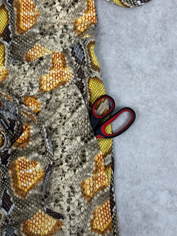SS2012 John Galliano Mustard Snakeskin Trompe LOeil Jumpsuit - Image 7