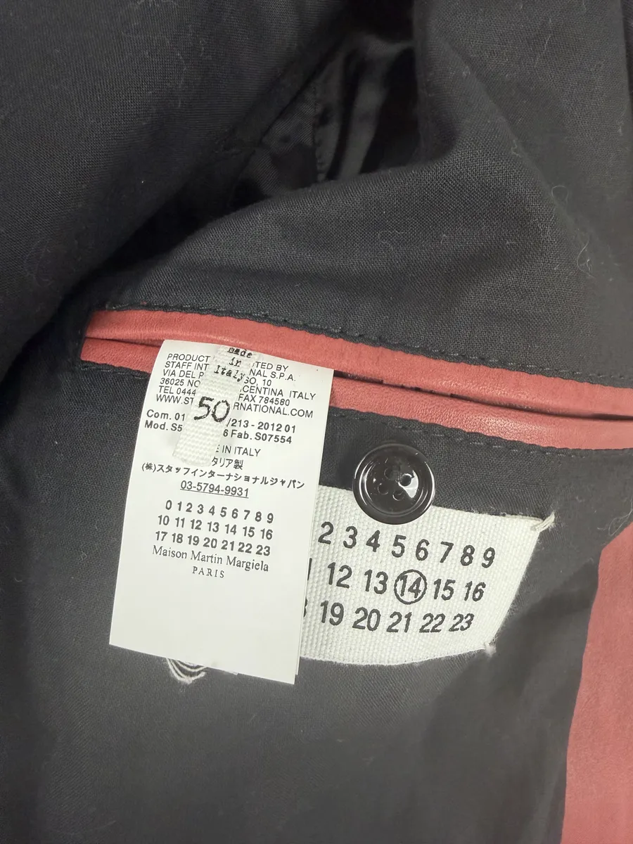 SS2012 Maison Margiela 5 Zip Red Leather Jacket - Image 15