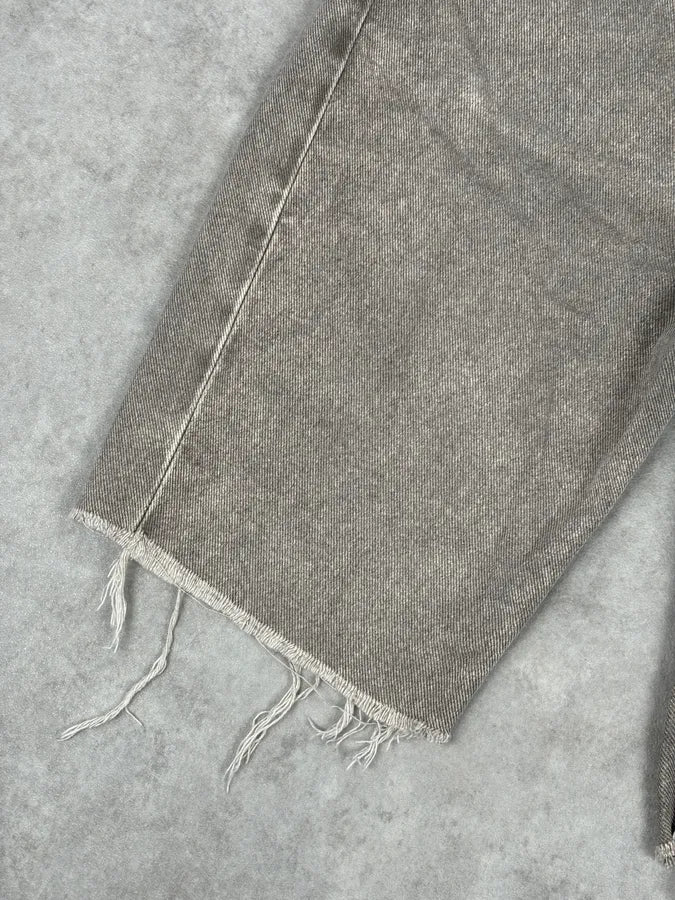 SS2012 Maison Margiela Beige Denim Signature Distressed Shorts - Image 12