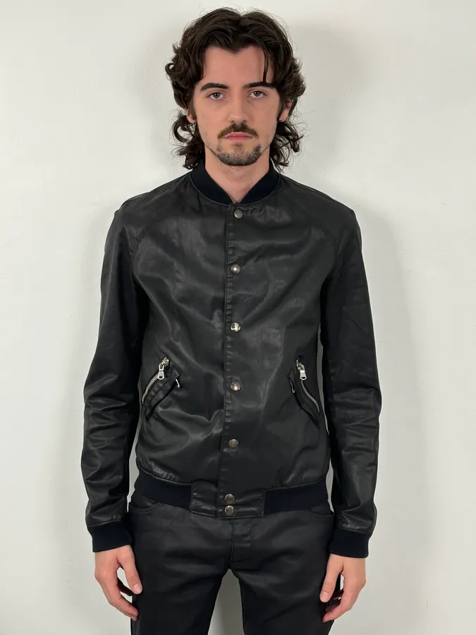 SS2012 Pierre Balmain Black Zip Pocket Bomber Jacket - Image 2