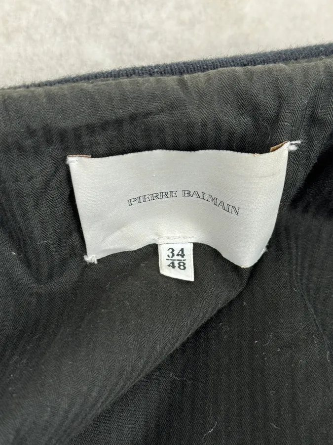 SS2012 Pierre Balmain Black Zip Pocket Bomber Jacket - Image 9