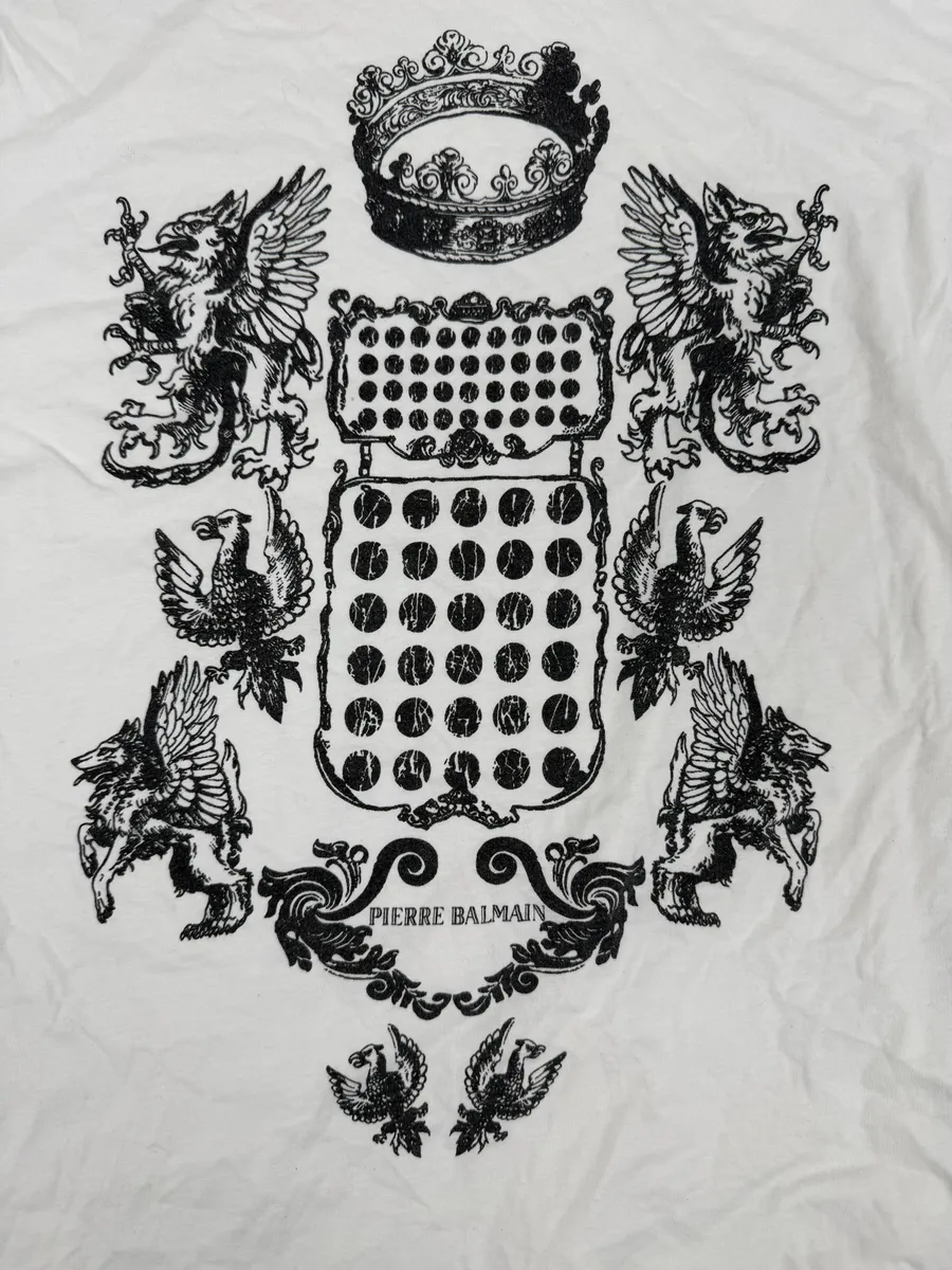 SS2012 Pierre Balmain Royal King White T-Shirt - Image 5