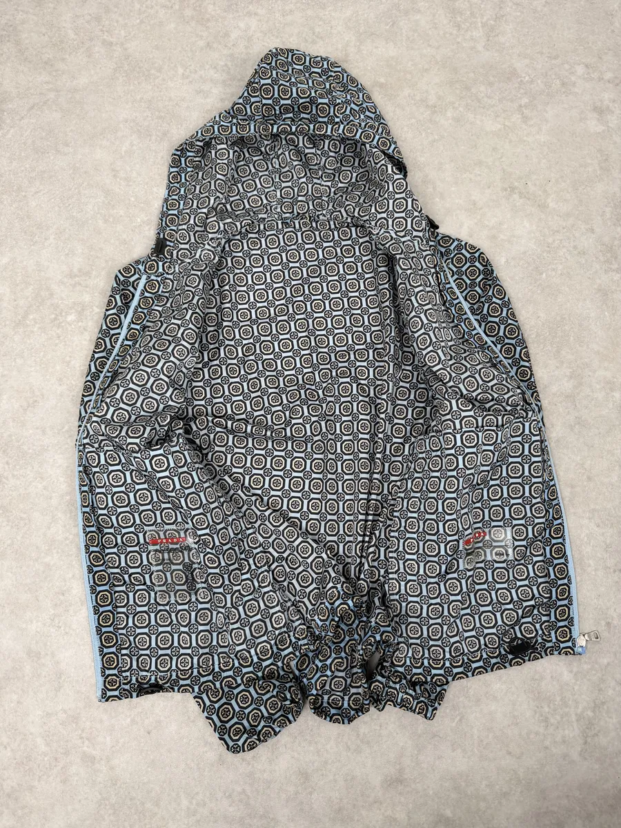 SS2012 Prada Blue Light Mozaic Windbreaker Hooded Jacket - Image 13
