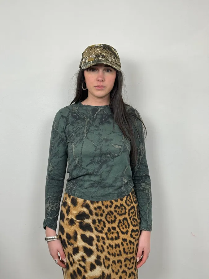 SS2013 Balenciaga Marble Abstract Green Longsleeves - Image 2