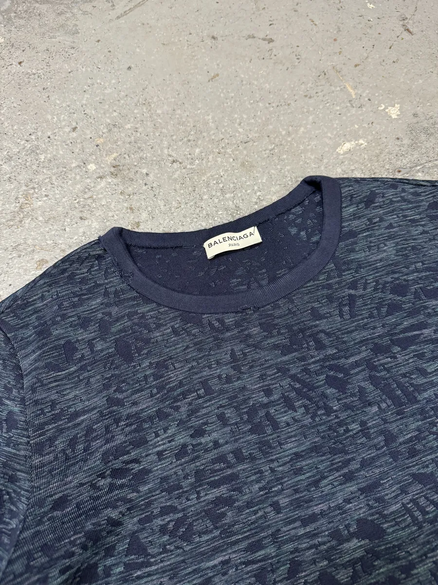 SS2013 Balenciaga Navy Textured Sweater by Nicolas Ghesquiere - Image 9