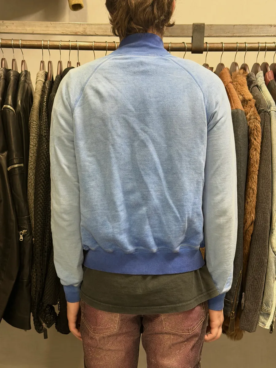 SS2013 Dsquared2 Bleached Gradient Blue Zip-Up Sweater - Image 3