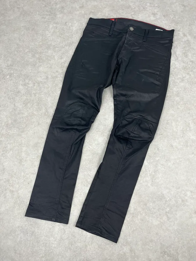 SS2013 Marithé + François Girbaud Black Waxed Slim Denim Jeans - Image 5