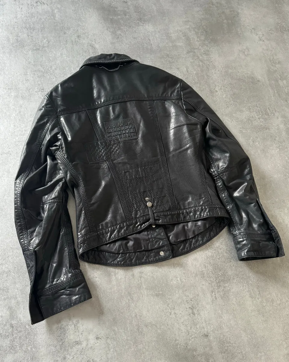 SS2013 Marithé + François Girbaud Calfwax Black Shadow Jacket - Image 3