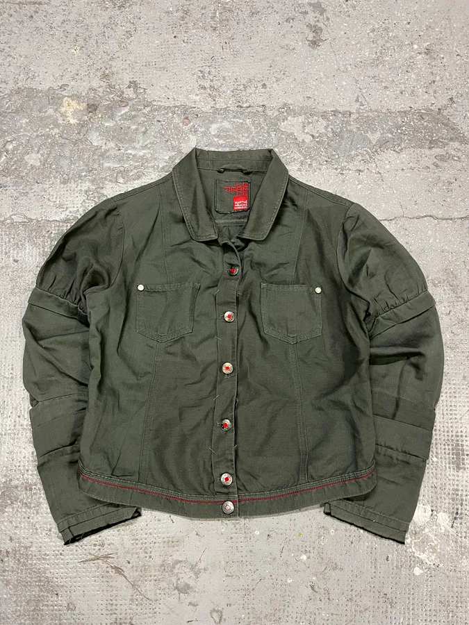 SS2013 Marithé + François Girbaud Green Buttoned Light Jacket