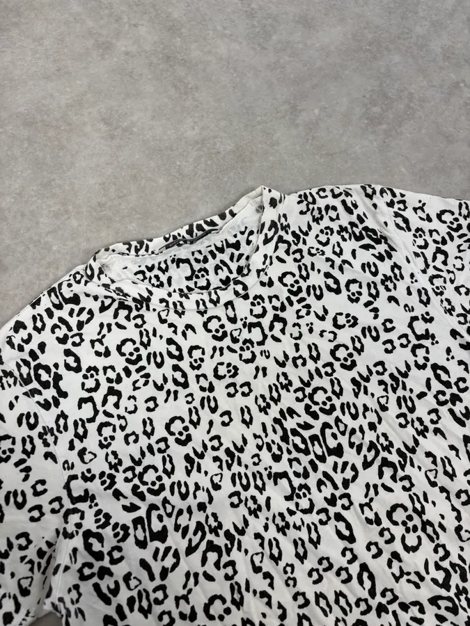 SS2013 Pierre Balmain White Leopard T-Shirt - Image 5