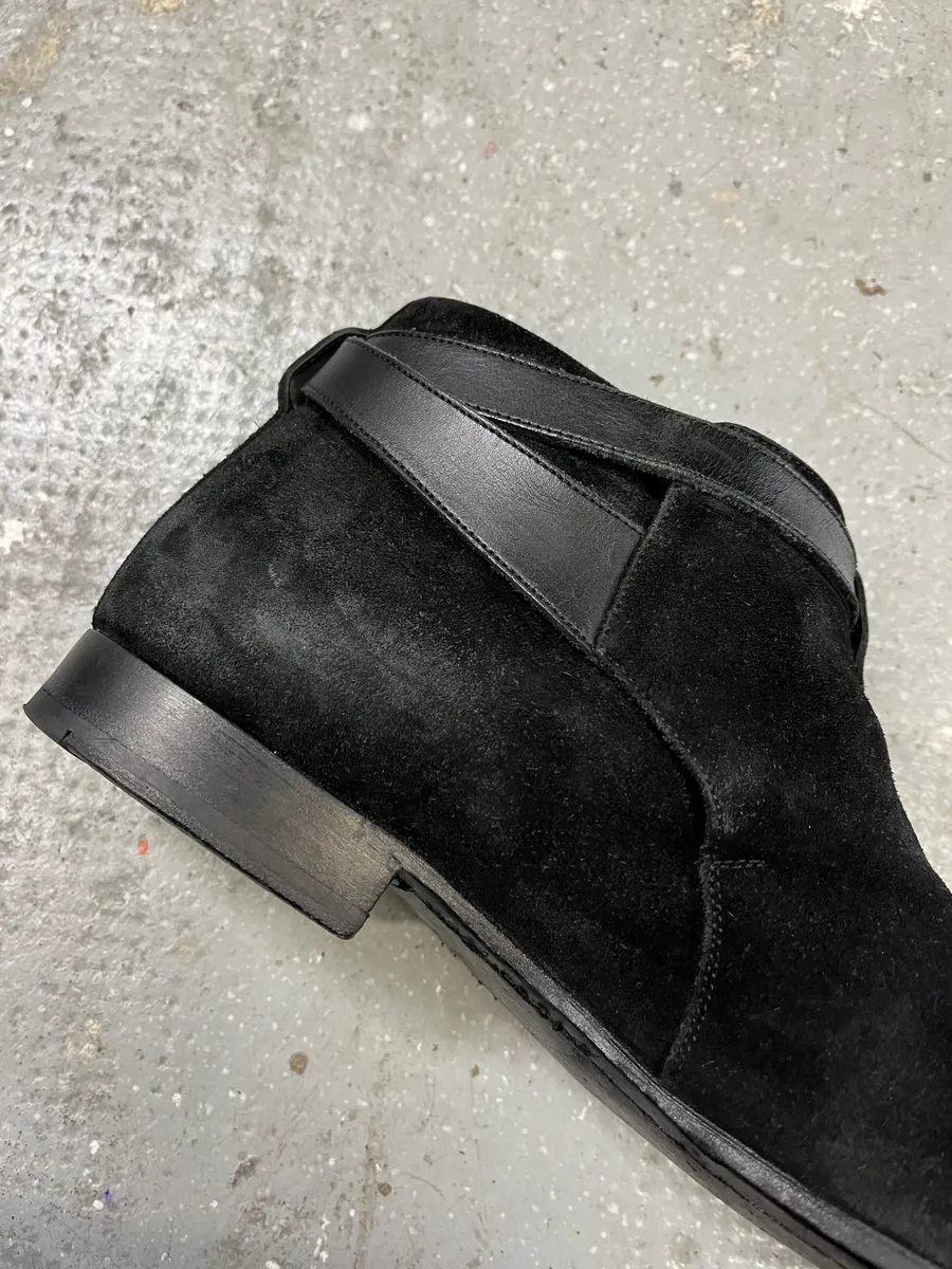 SS2013 Saint Laurent Wyatt Black Suede Jodhpur by Hedi Slimane - Image 9