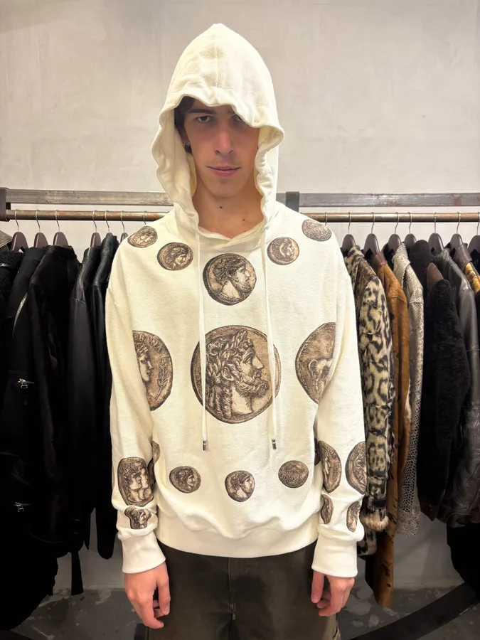 SS2014 Dolce & Gabbana White Coin Hoodie - Image 2