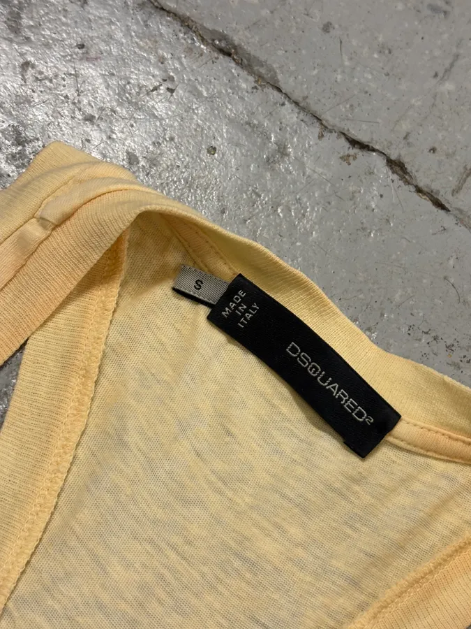 SS2014 Dsquared2 Beige Cotton Linen Tiger Jungle Top - Image 7