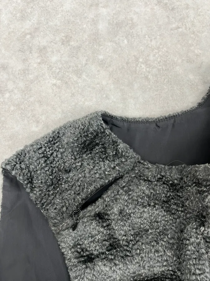 SS2014 Emporio Armani Plushed Black Vest - Image 10