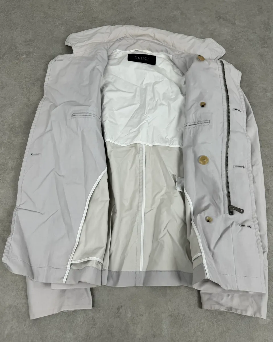 SS2014 Gucci White Light Rain Classy Jacket - Image 9