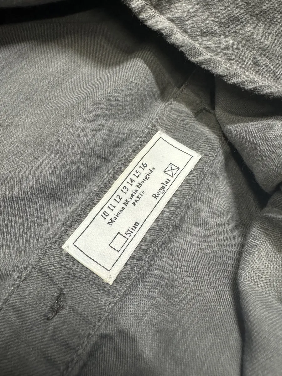 SS2014 Maison Margiela Grey Brut Henley Shirt - Image 11