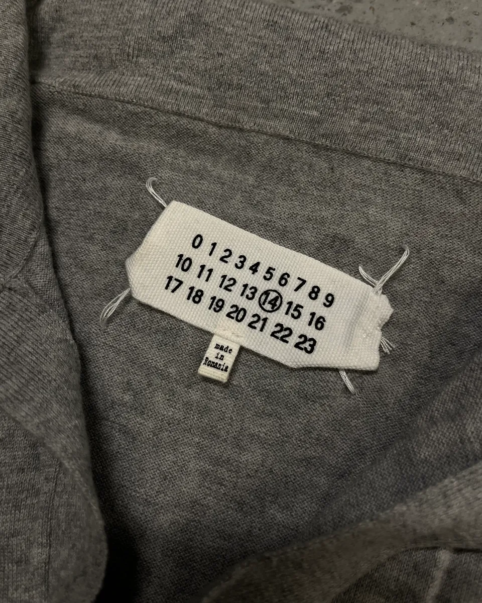 SS2014 Maison Margiela Grey Elbow Patch Polo Collar Sweater - Image 10