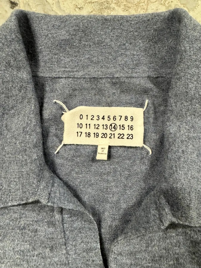 SS2014 Maison Margiela Grey Wool Polo Sweater - Image 3