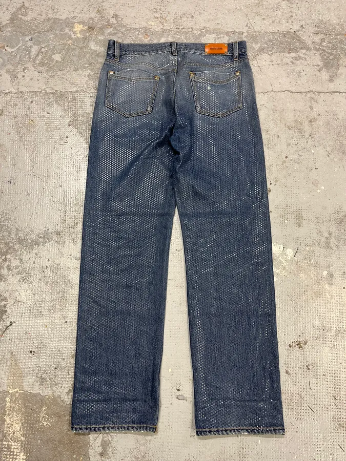 SS2014 Roberto Cavalli Shiny Blue Denim Jeans - Image 8
