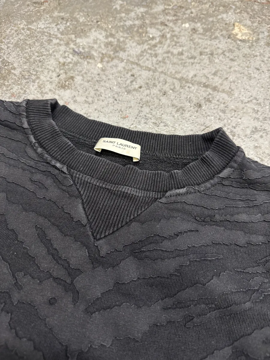 SS2014 Saint Laurent Black Savage Zebra Sweater - Image 5