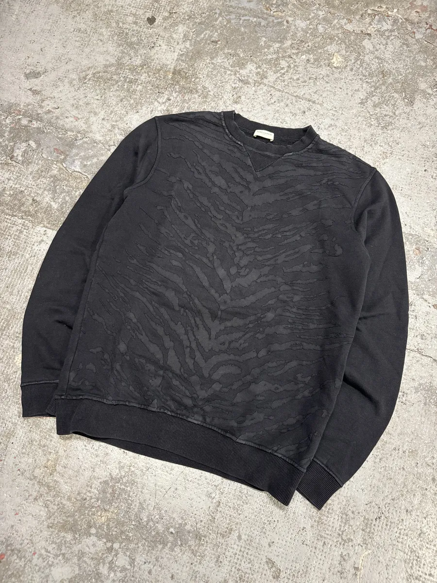 SS2014 Saint Laurent Black Savage Zebra Sweater - Image 7