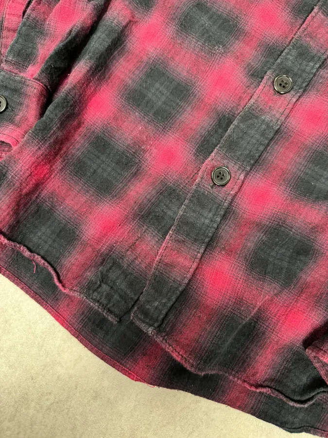 SS2014 Saint Laurent Japanese Red & Black Checkered Shirt by Hedi Slimane - Image 9