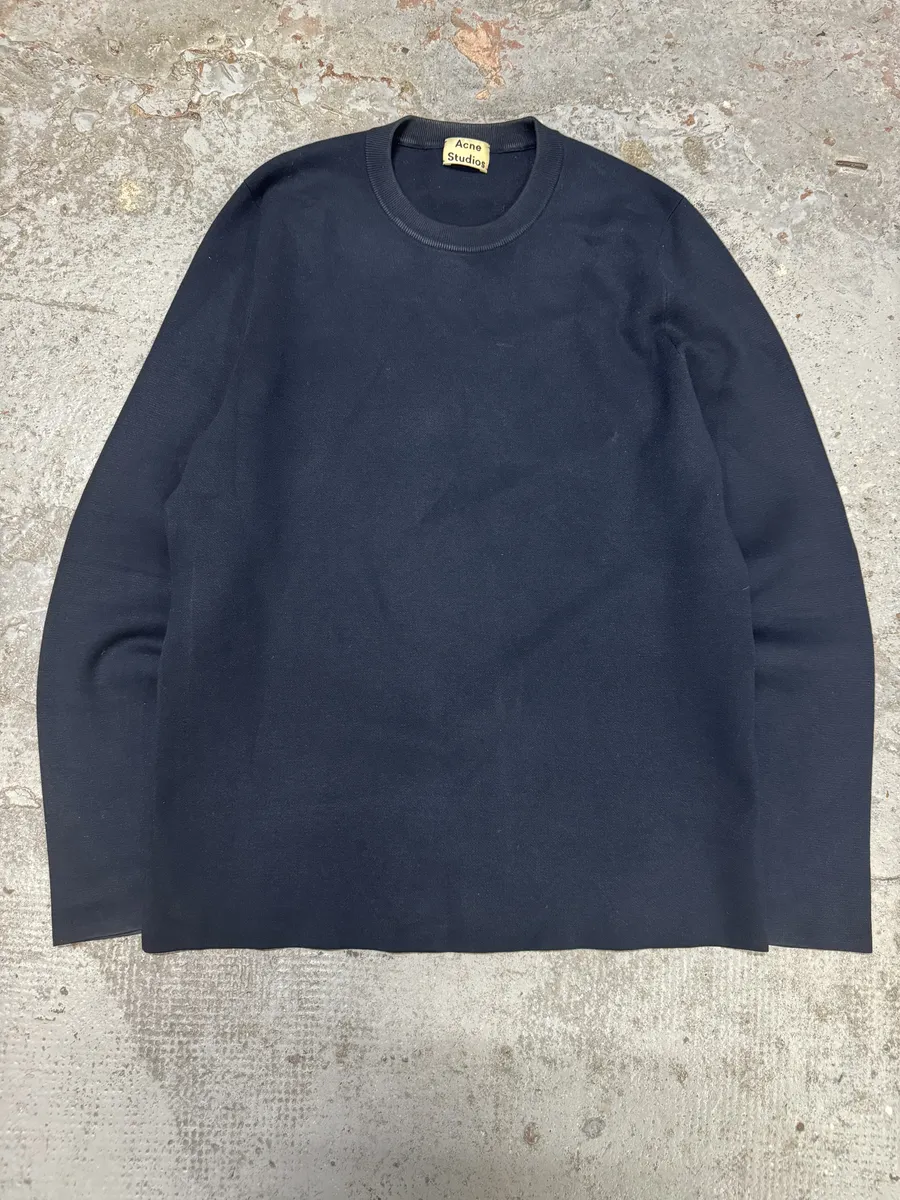 SS2015 Acne Studios Navy Lang Minimalist Sweater - Image 3