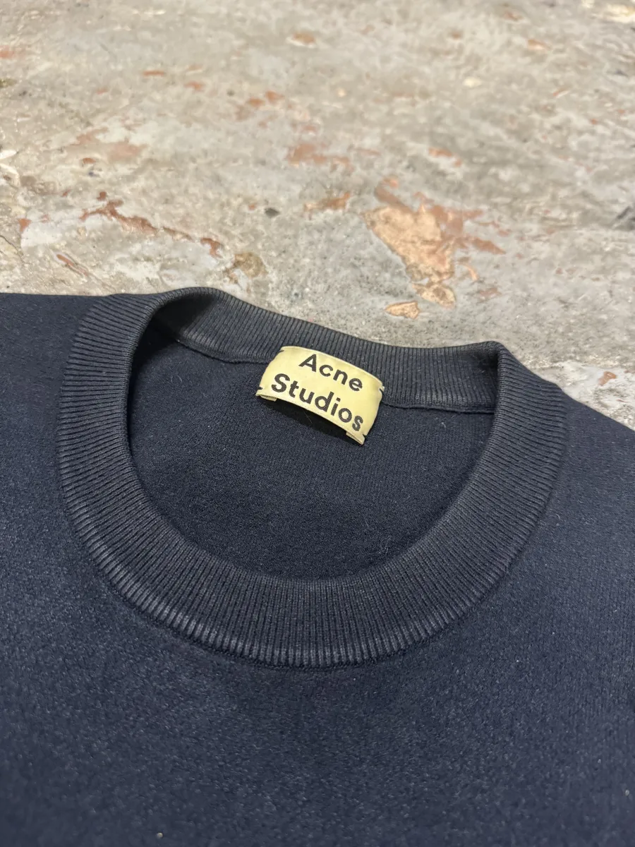SS2015 Acne Studios Navy Lang Minimalist Sweater - Image 4