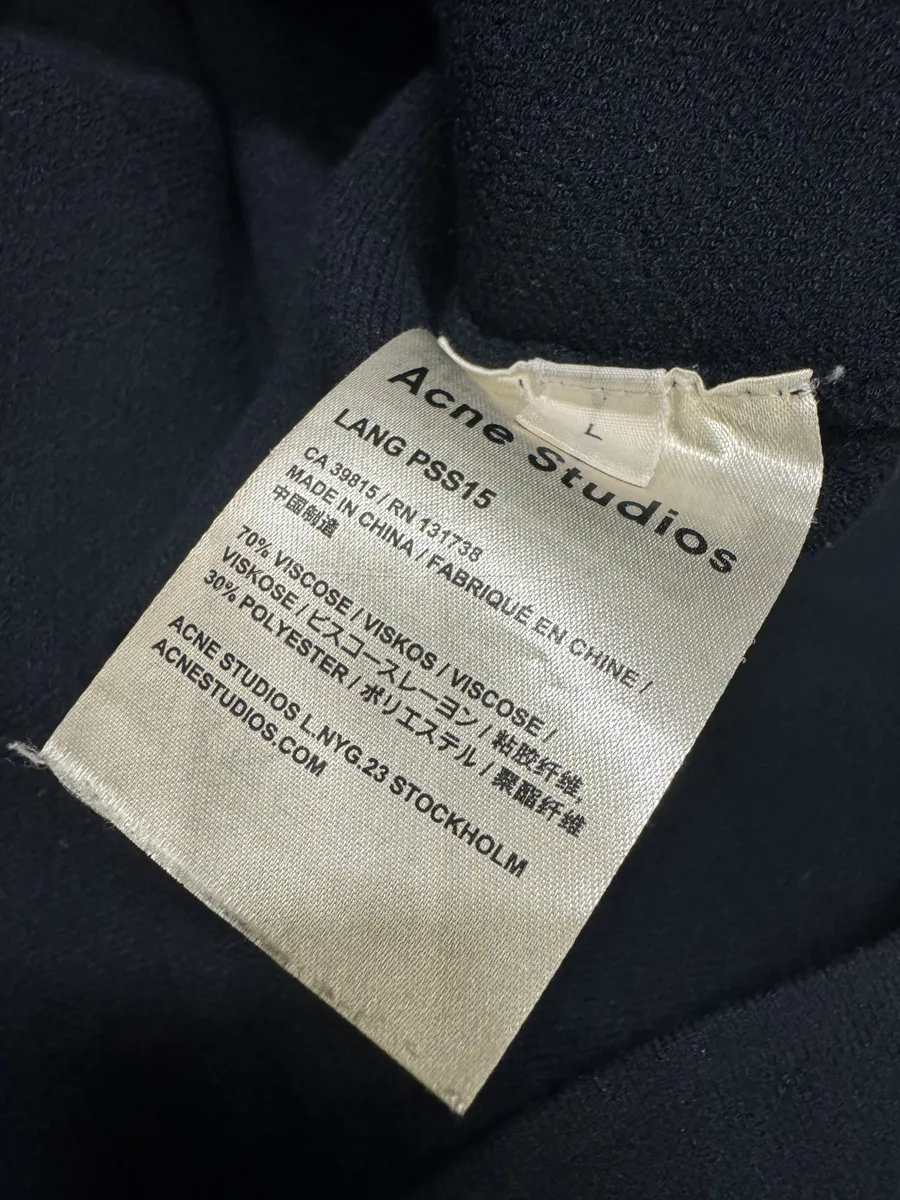 SS2015 Acne Studios Navy Lang Minimalist Sweater - Image 5