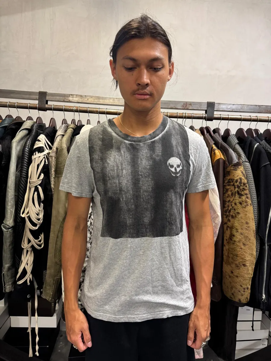 SS2015 Alexander McQueen Black Evil Aura Grey T-Shirt - Image 2