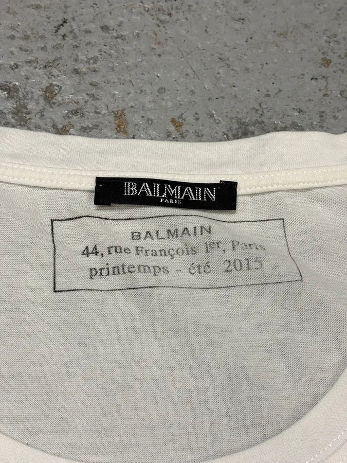 SS2015 Balmain Dream Catcher White T-Shirt - Image 7
