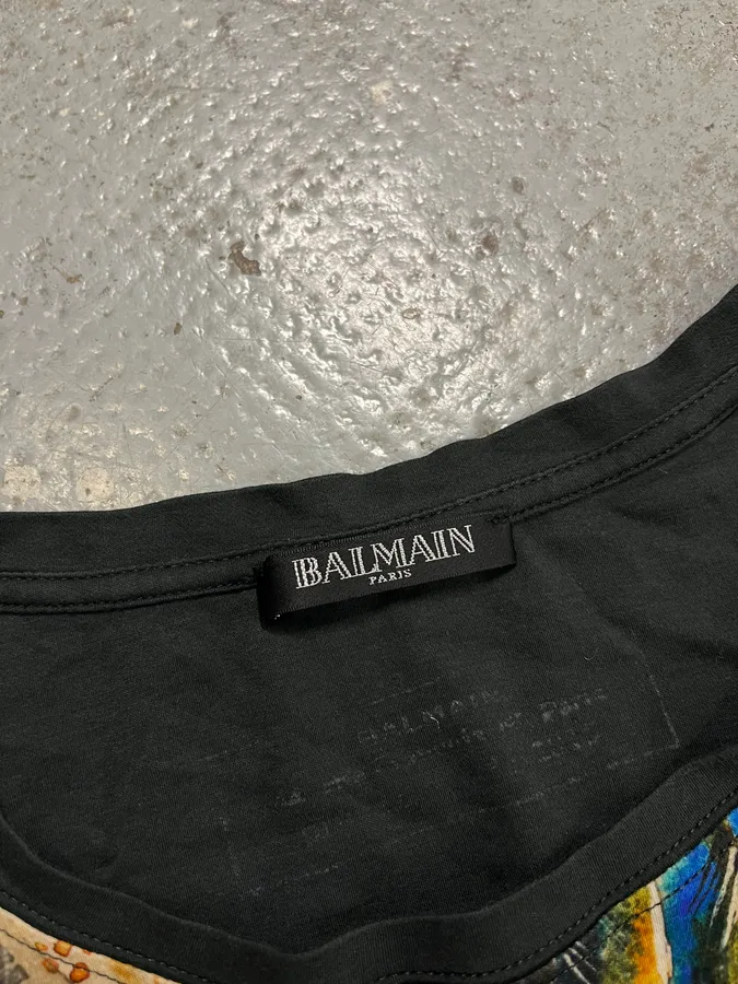 SS2015 Balmain Native Chief Black T-Shirt - Image 7