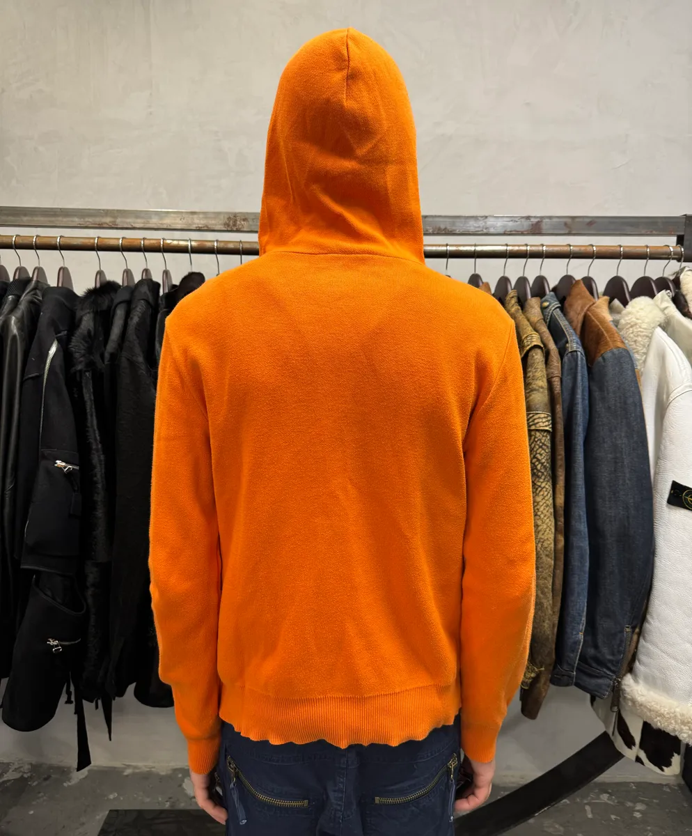 SS2015 Balmain Orange Hooded Buttoned Premium Sweater - Image 3