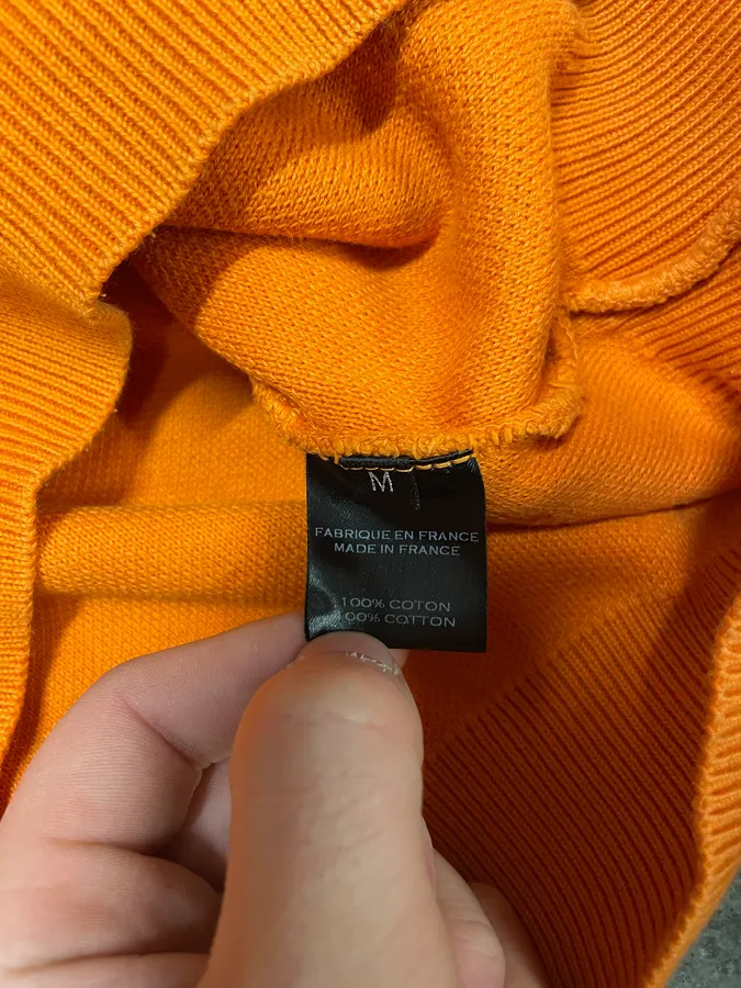 SS2015 Balmain Orange Hooded Buttoned Premium Sweater - Image 9
