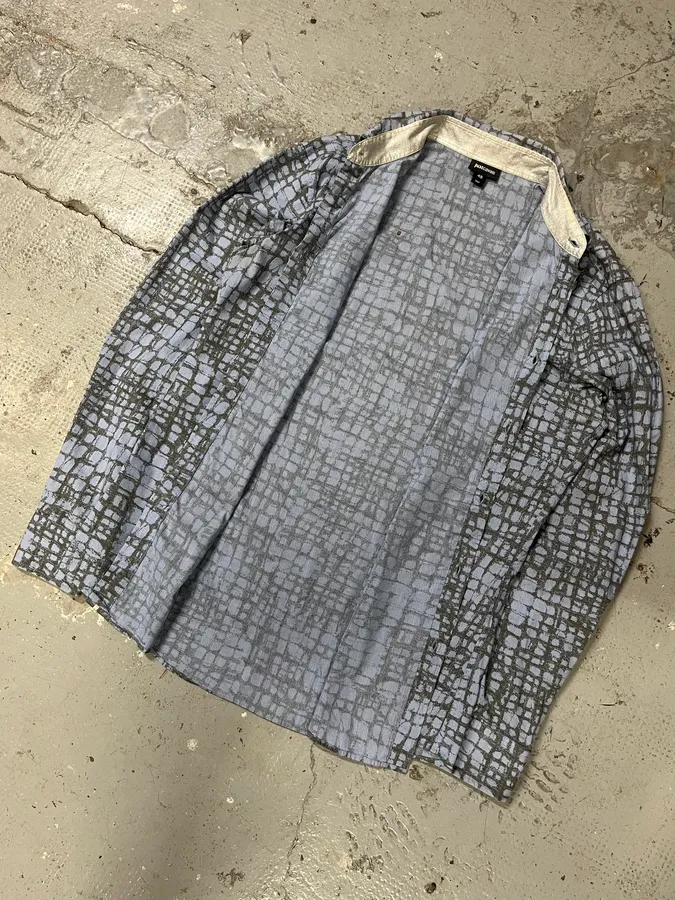 SS2015 Cavalli Corcodile Effect Olive White Shirt - Image 5