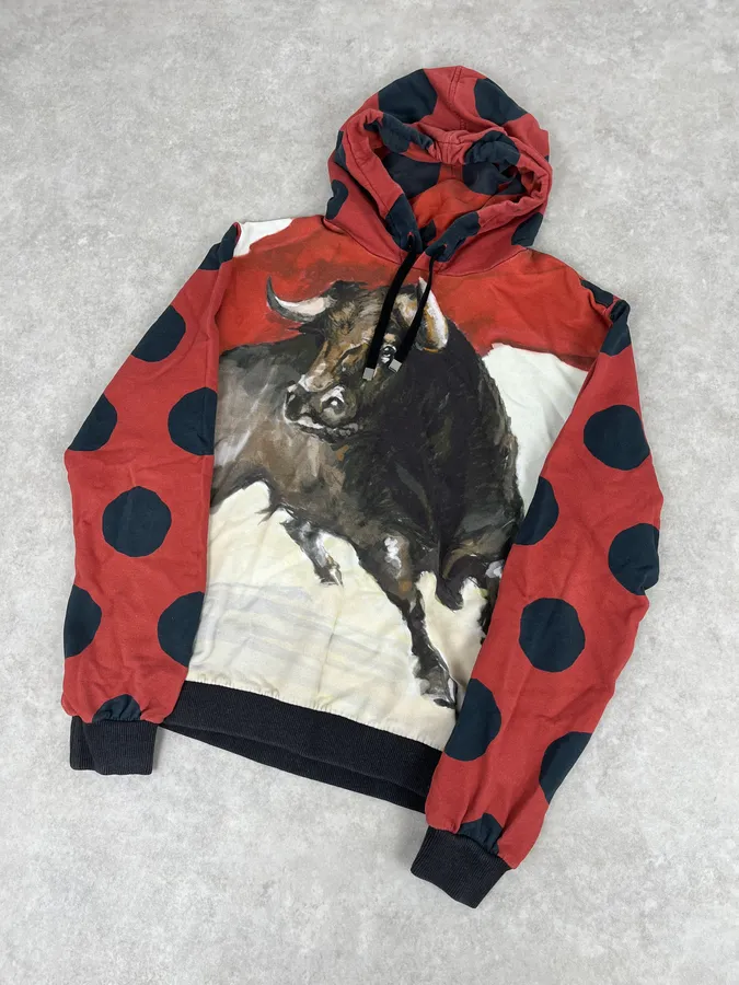 SS2015 Dolce & Gabbana Bull Red Corrida Hoodie - Image 5