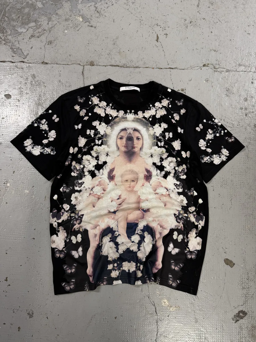 SS2015 Givenchy Black Cotton Virgin Graphic T-Shirt by Riccardo Tisci - Image 4