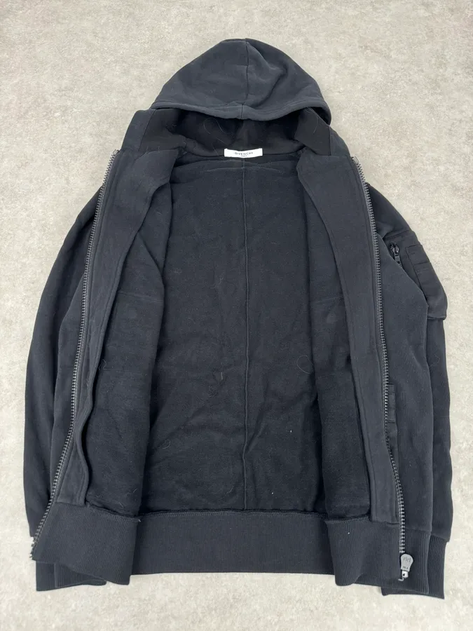SS2015 Givenchy Black Multi Pockets Cargo Zip-up Hoodie - Image 10
