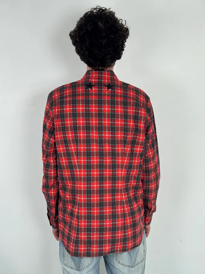 SS2015 Givenchy Red Checkered Stars Shirt by Riccardo Tisci - Image 3