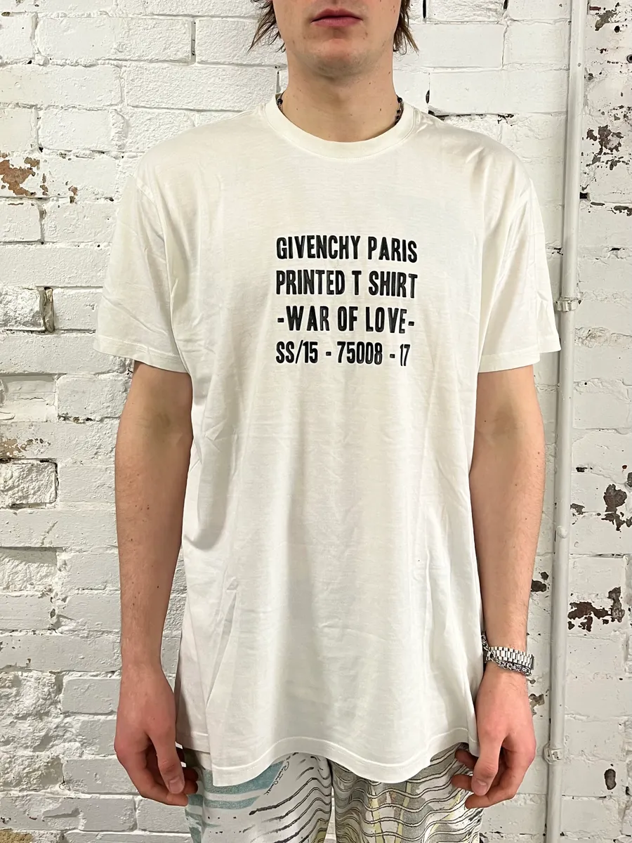 SS2015 Givenchy War of Love White Cotton T-Shirt - Image 2
