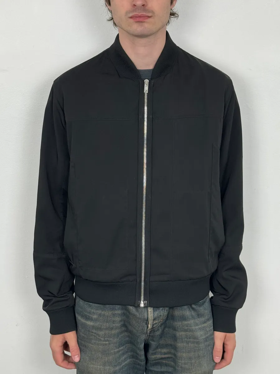 SS2015 Maison Margiela Black Nylon Minimalist Bomber Jacket - Image 2
