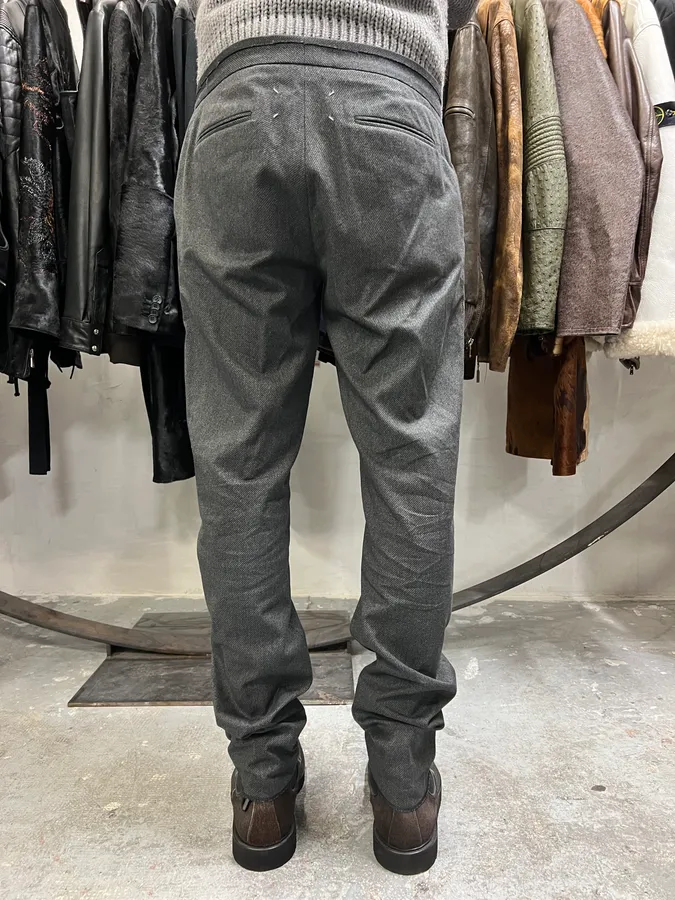 SS2015 Maison Margiela Grey Wool Tailored Pants - Image 6