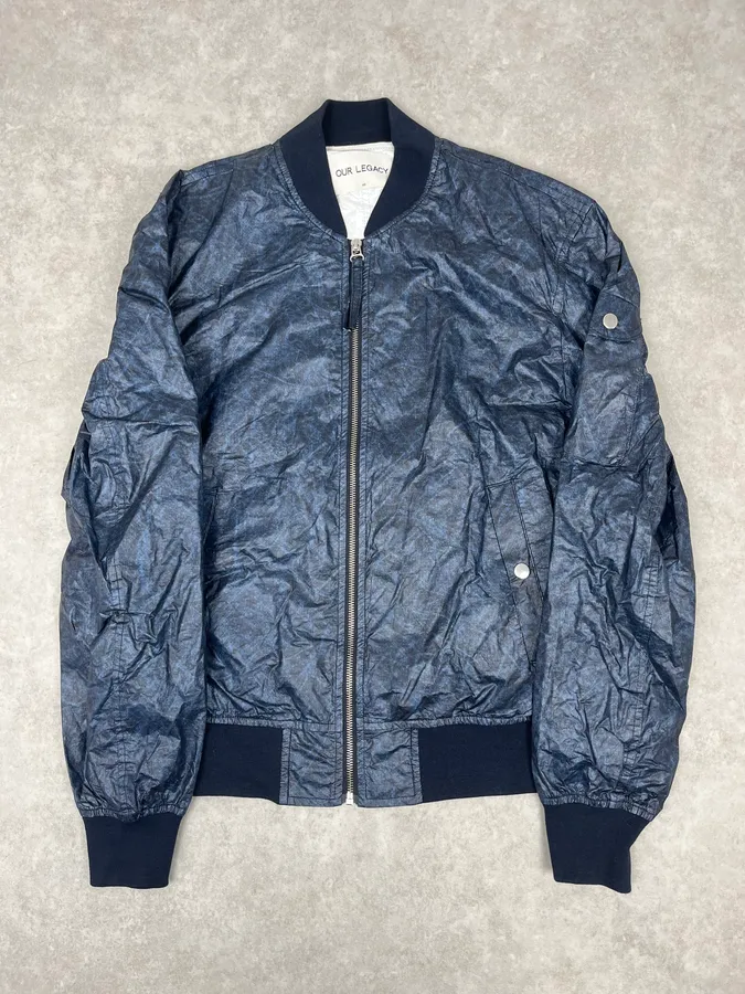 SS2015 Our Legacy Navy Tie Dye Bomber Jacket - Image 3