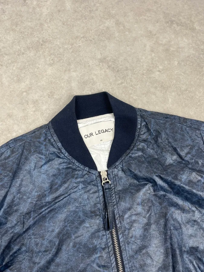 SS2015 Our Legacy Navy Tie Dye Bomber Jacket - Image 4