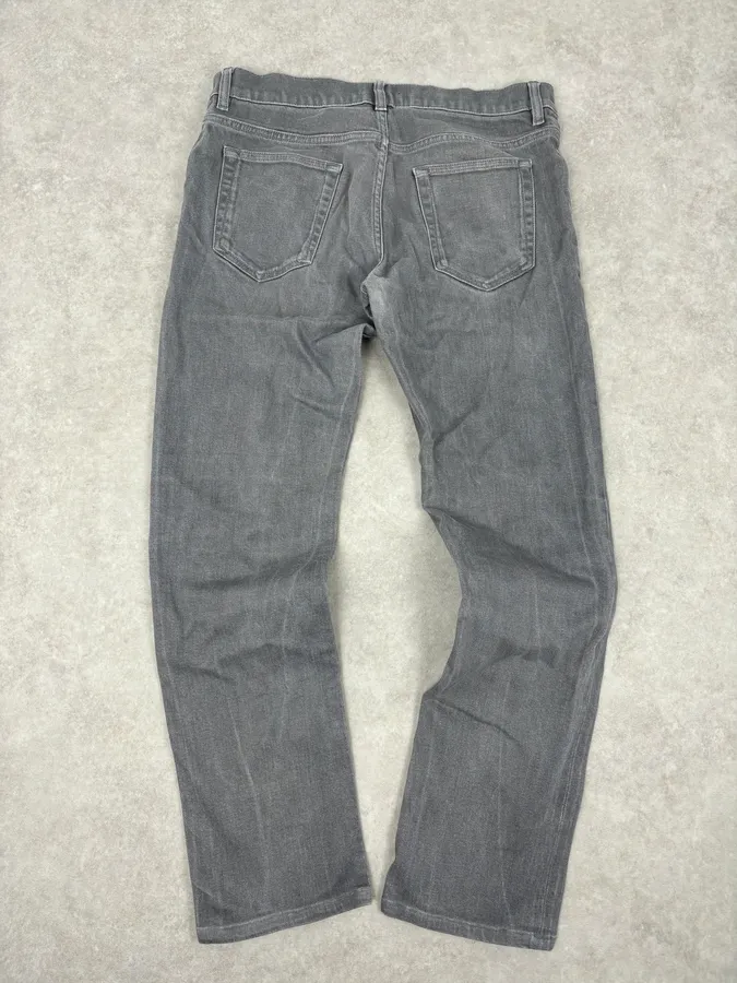 SS2015 Prada Dark Grey Washed Slim Denim Jeans - Image 6